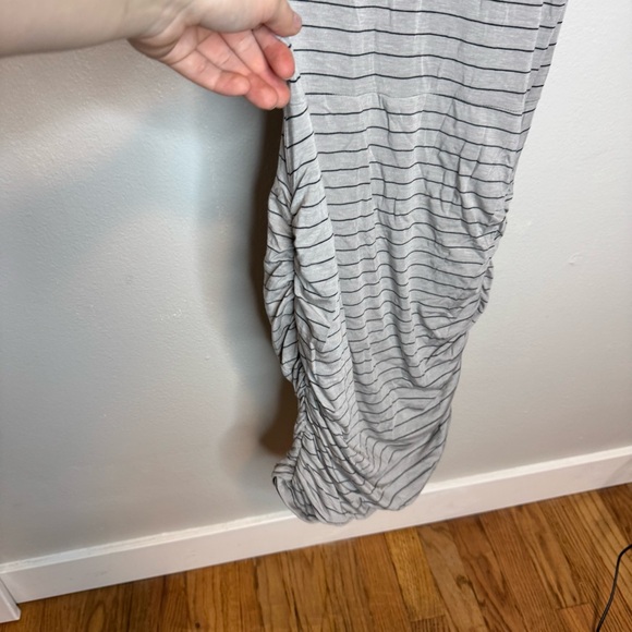 NWT Prana Women's Foundation Dress with Gathered Top Gray and Black Strips - Picture 9 of 12